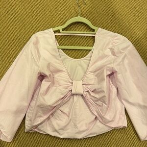 Zara pink blouse with bow in the back, size small